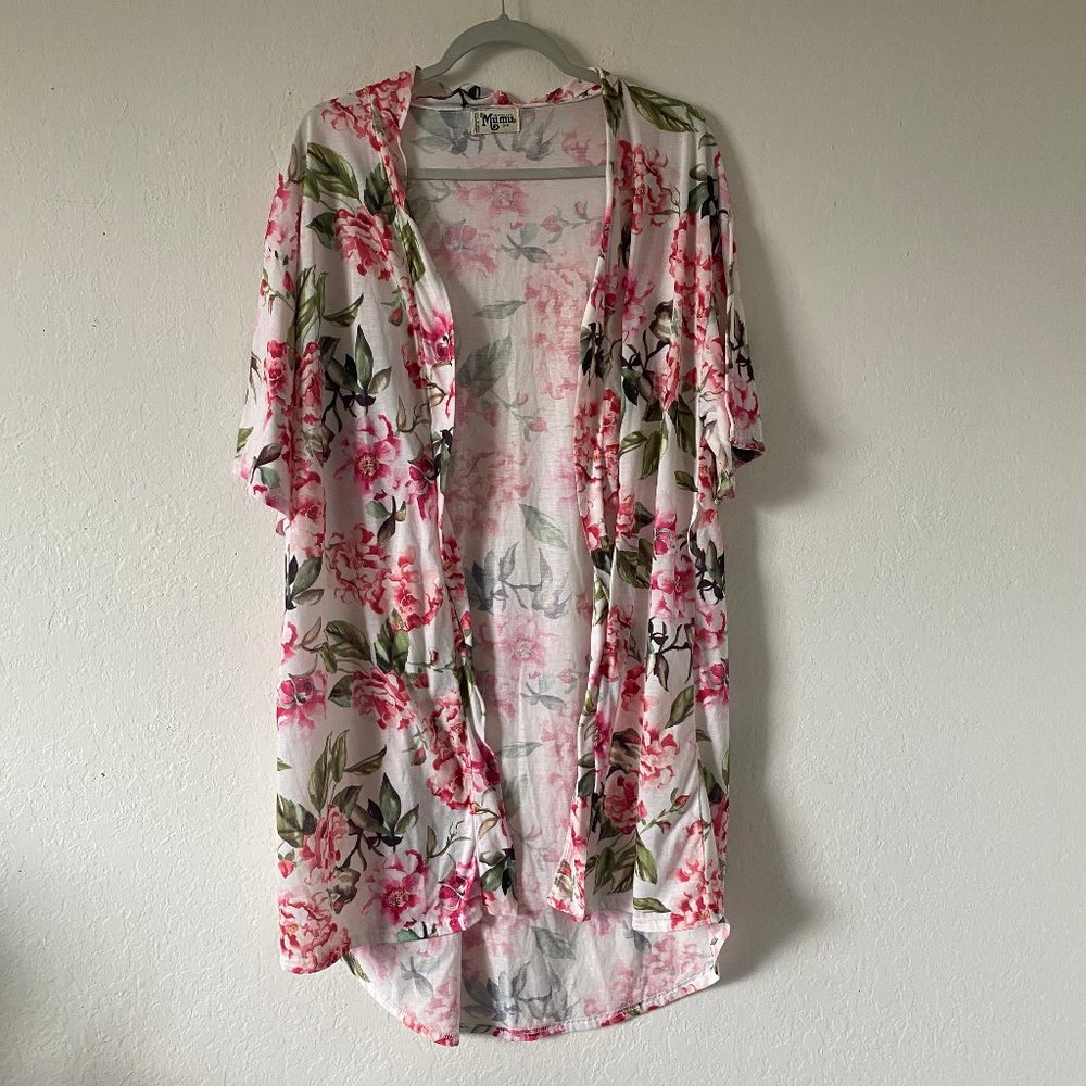 Show Me Your Mumu Womens Robe Brie Floral Size O/S Sleep Night Spring Lounge